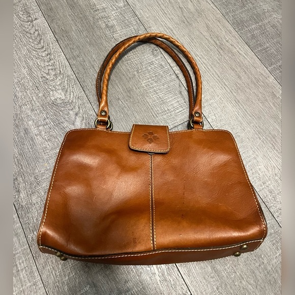 Patricia Nash Rienzo Satche Cognac Brown Leather Bag Purse $249 - Picture 2 of 7